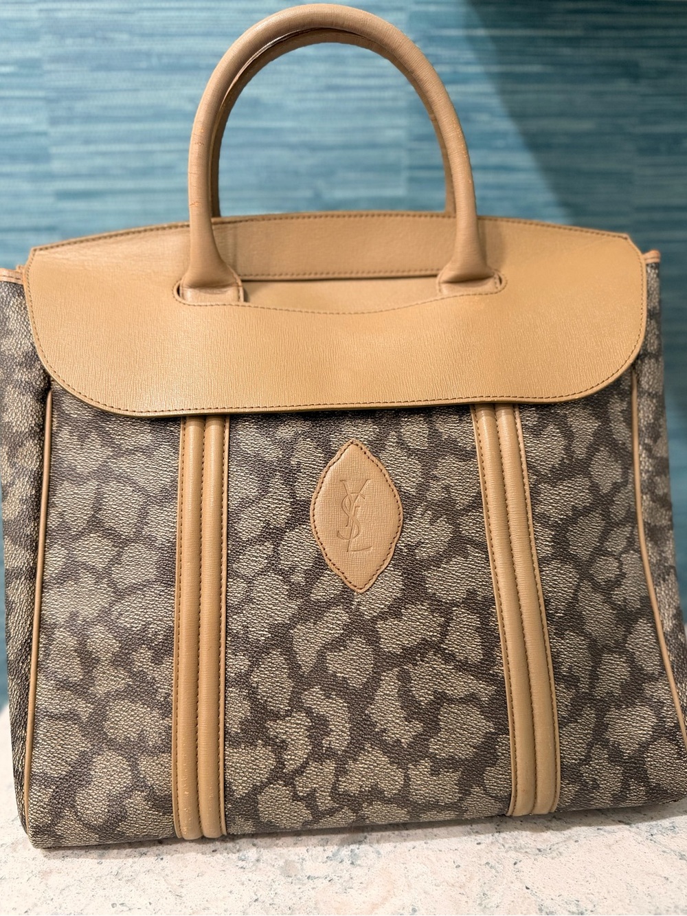 vintage Yves Saint
Laurent Rive Gauche
structured tote w/COA